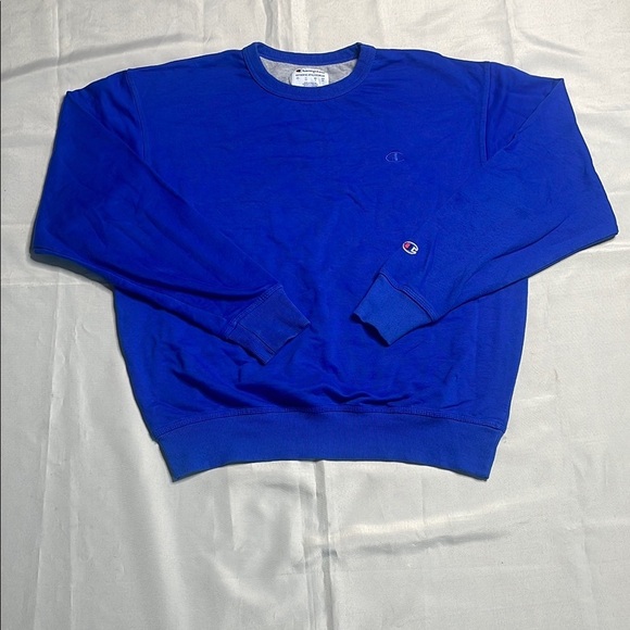 CHAMPION Royal Blue Sweatshirt with Monochromatic Logo - Picture 3 of 8